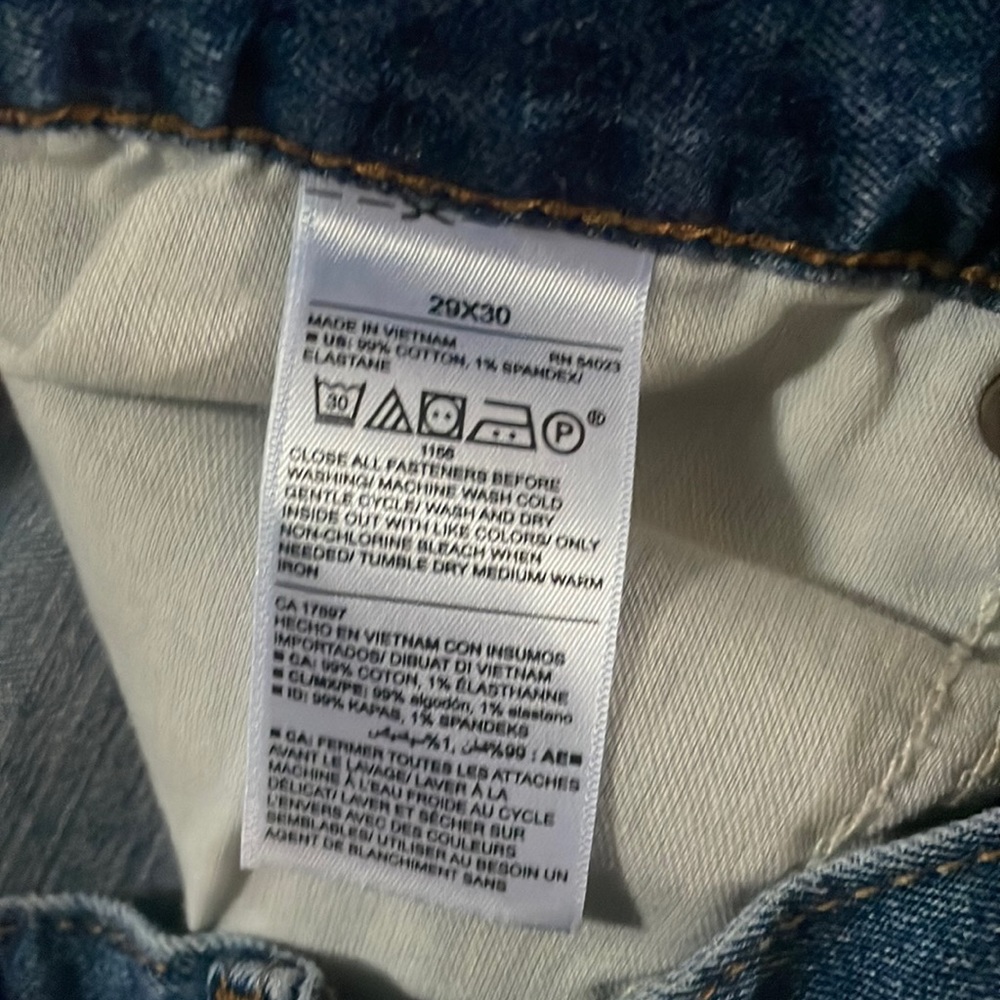Old Navy Straight Built In Flex Denim Blue Jeans Size 29x30 - Picture 5 of 9